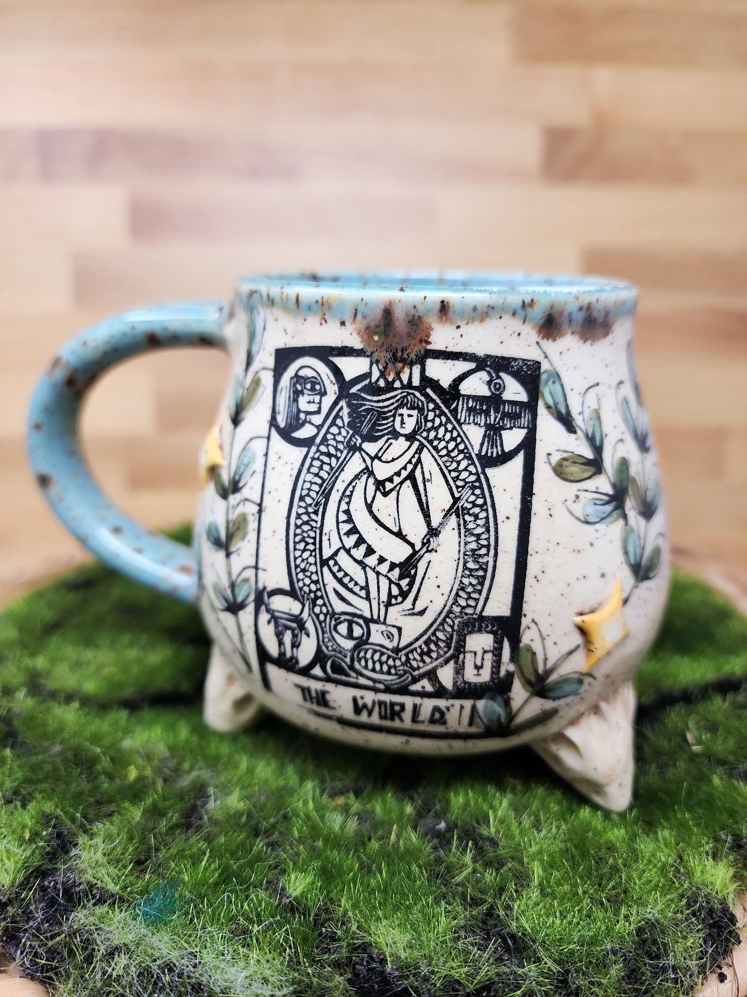 The World Tarot Card Cauldron Mug